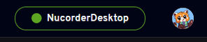 Le nouveau bouton indicateur d'état de NucorderDesktop